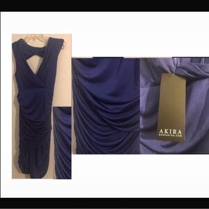 AKIRA Deep Blue Backless Dress